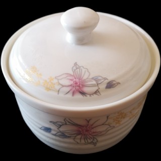 FUENTE DE PORCELANA TEMPLADO CON TAPA 420ML SHUNXIANG